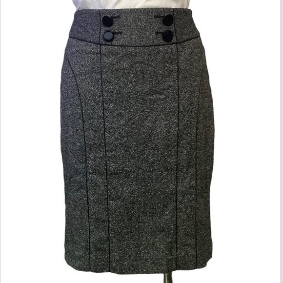 Ann Taylor Tweed Wool / Silk Blend Pencil Skirt Size 4P - Picture 3 of 14